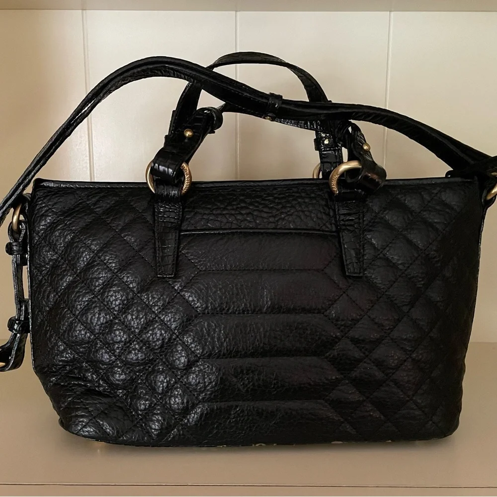BRAHMIN BLACK MINI ASHER HEMLOCK MELBOURNE BAG - Picture 3 of 15